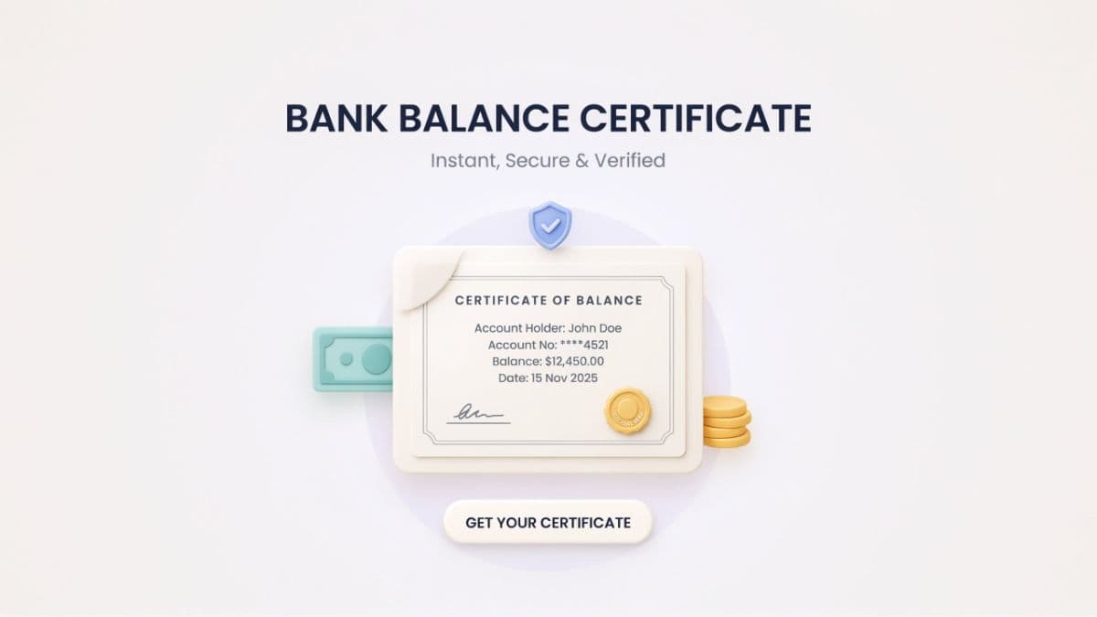 Bank Balance Certificate Sample for Student Visa Applications - study abroad article by Espot International Education Consultancy